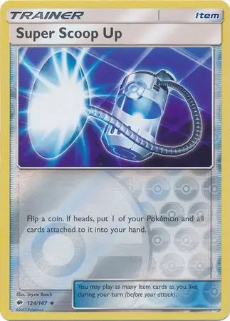 Burning Shadows Super Scoop Up #124/147 reverse holo